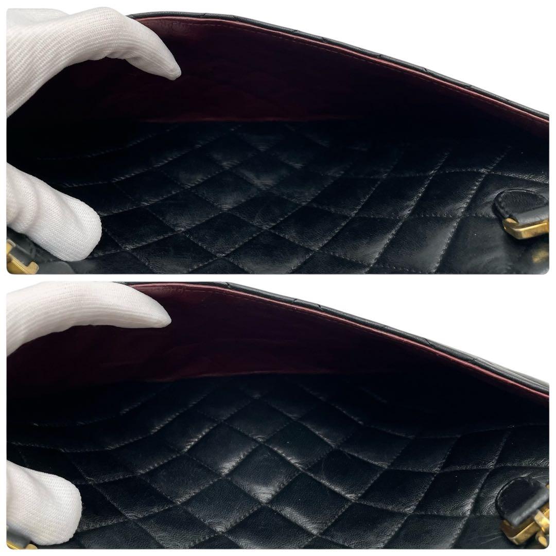 シャネル マトラッセ ラムスキン チェーン ショルダー トート バッグ レザー