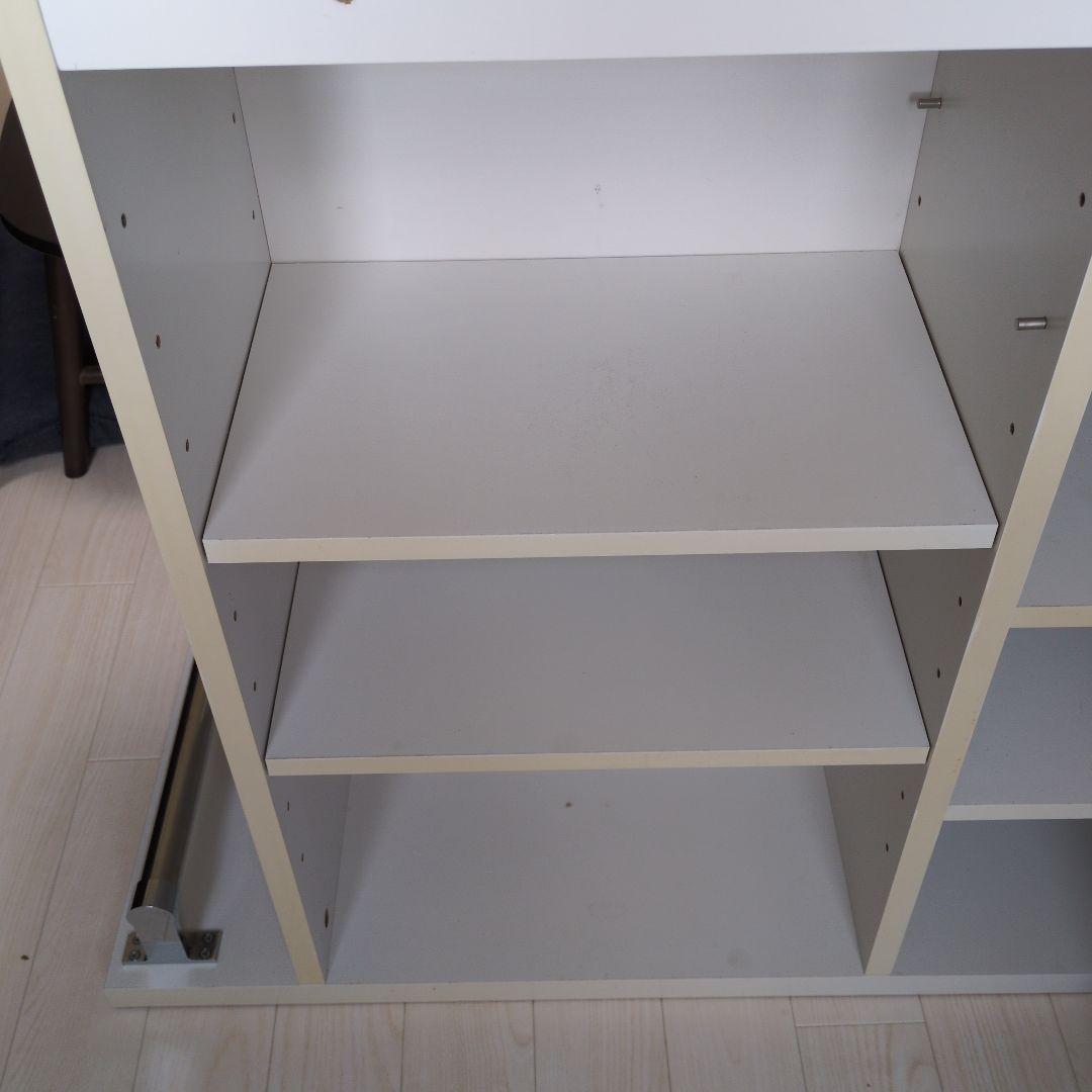 ホワイト L字型カウンターテーブル①のみ