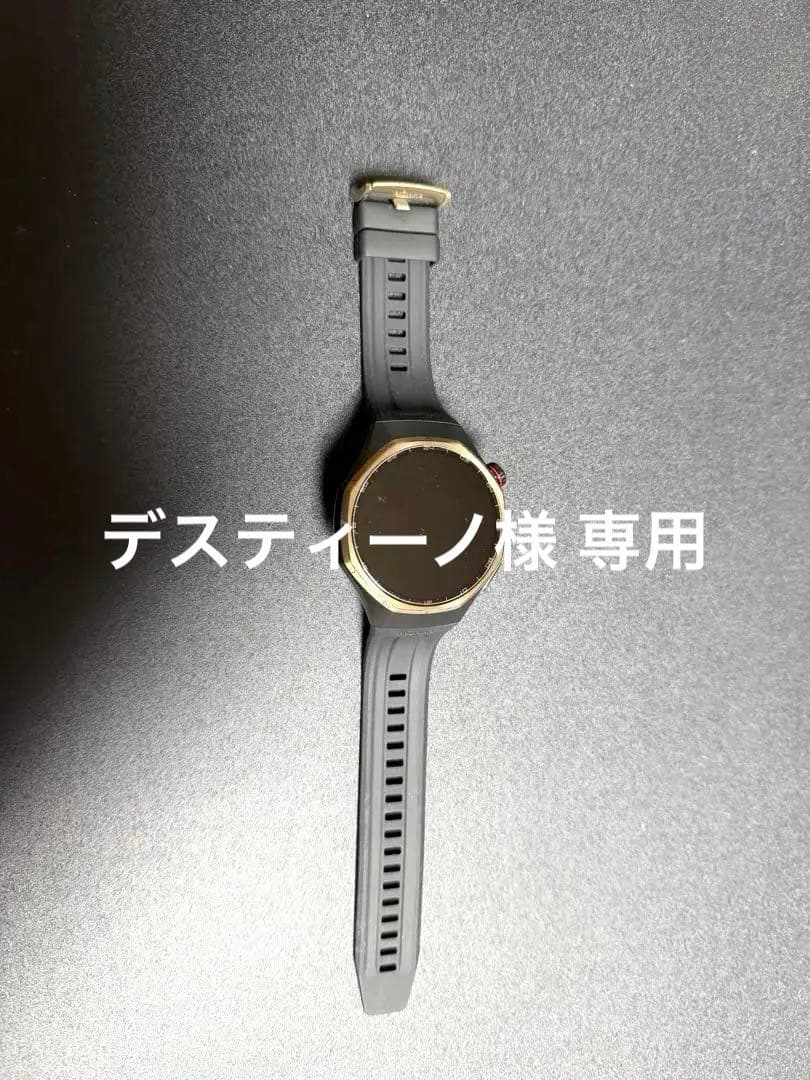 HUAWEI WATCH GT 6 Pro、45mmのブラック/ゴールドモデル。