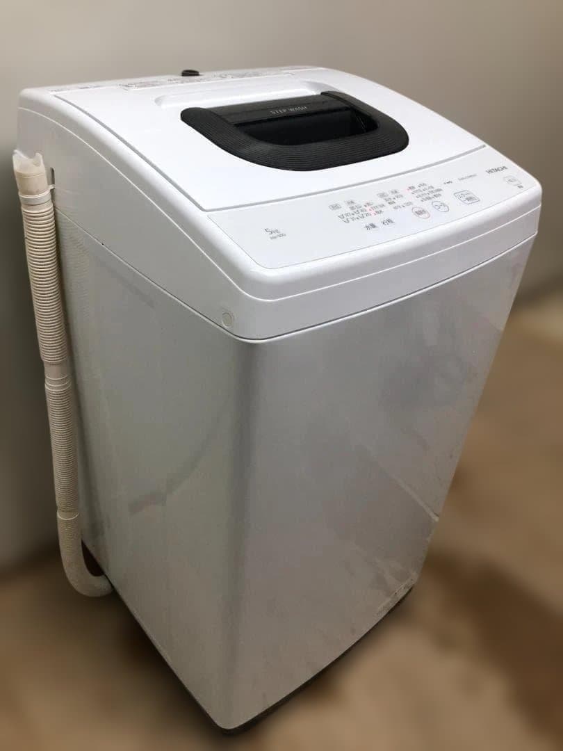 美品　洗濯機 2021年 日立 NW-50G 5kg 洗濯機 75024-1