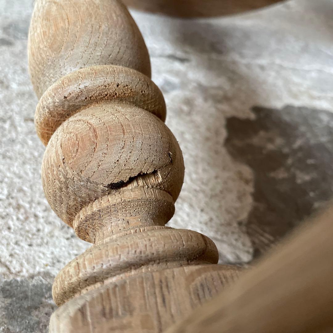 年末・年始SALE ビンテージ ラウンドサイドテーブル 剥離