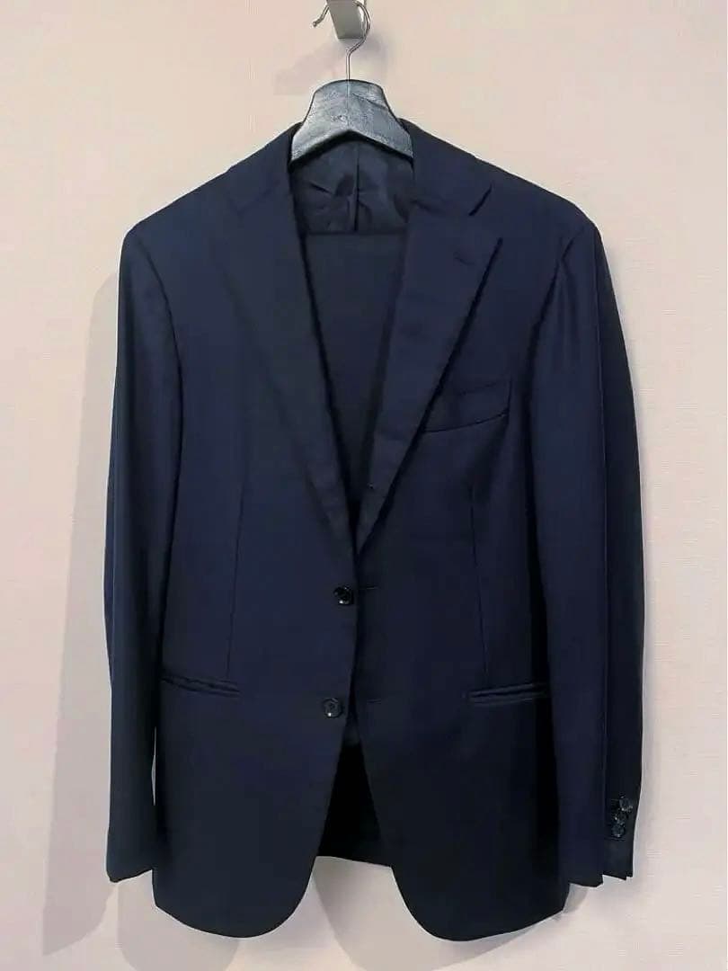値下げ不可 リングジャケット ロロピアーナ ネイビー シングルスーツ