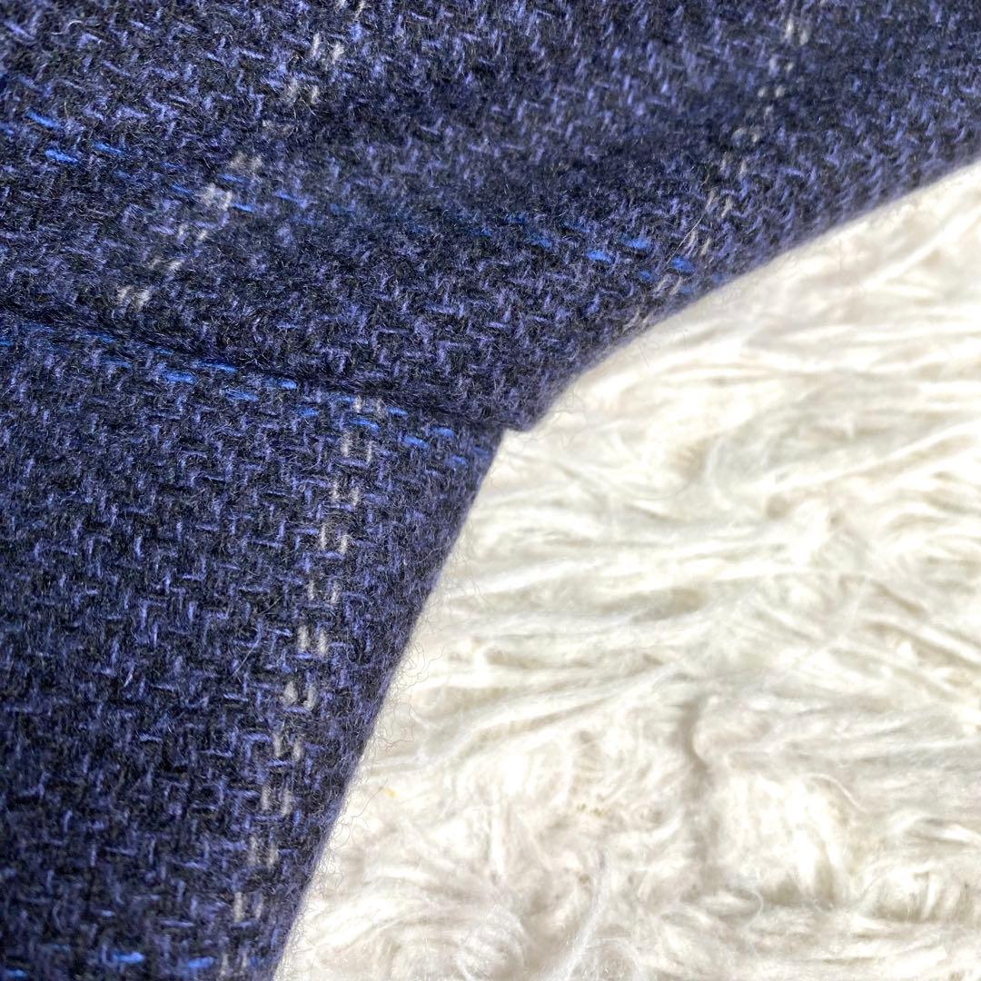 美品✨Burberry テーラード カシミヤ100% チェック M ネイビー