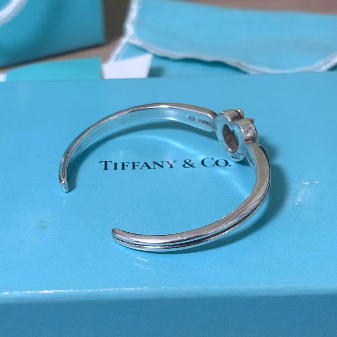 【希少】TIFFANYティファニー バングル ハート リボン
