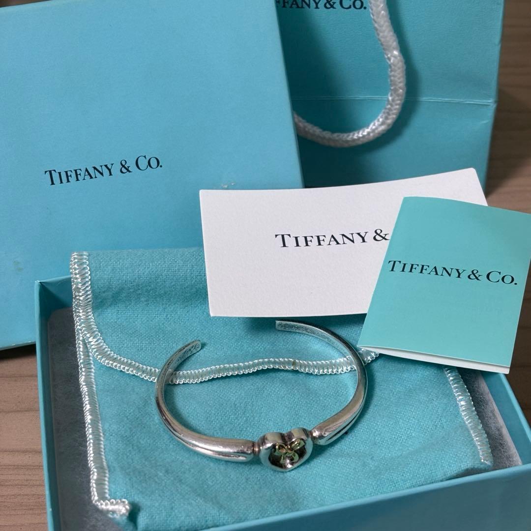 【希少】TIFFANYティファニー バングル ハート リボン