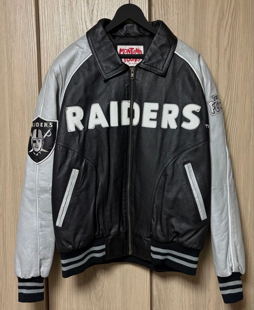 MONTANA TOONS レイダース RAIDERS レザージャケット L