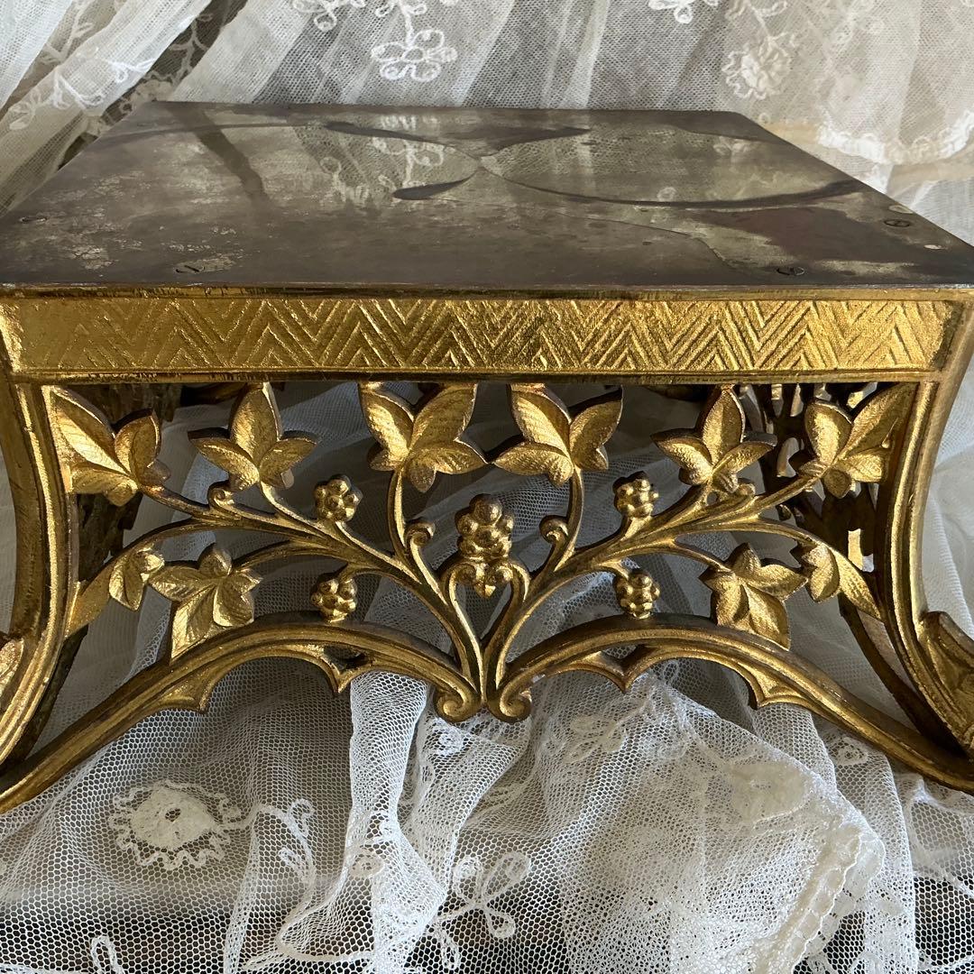 ＊希少＊１９世紀フランスアンティーク　ブロンズ×金鍍金　ディスプレイ台　ポワドレ