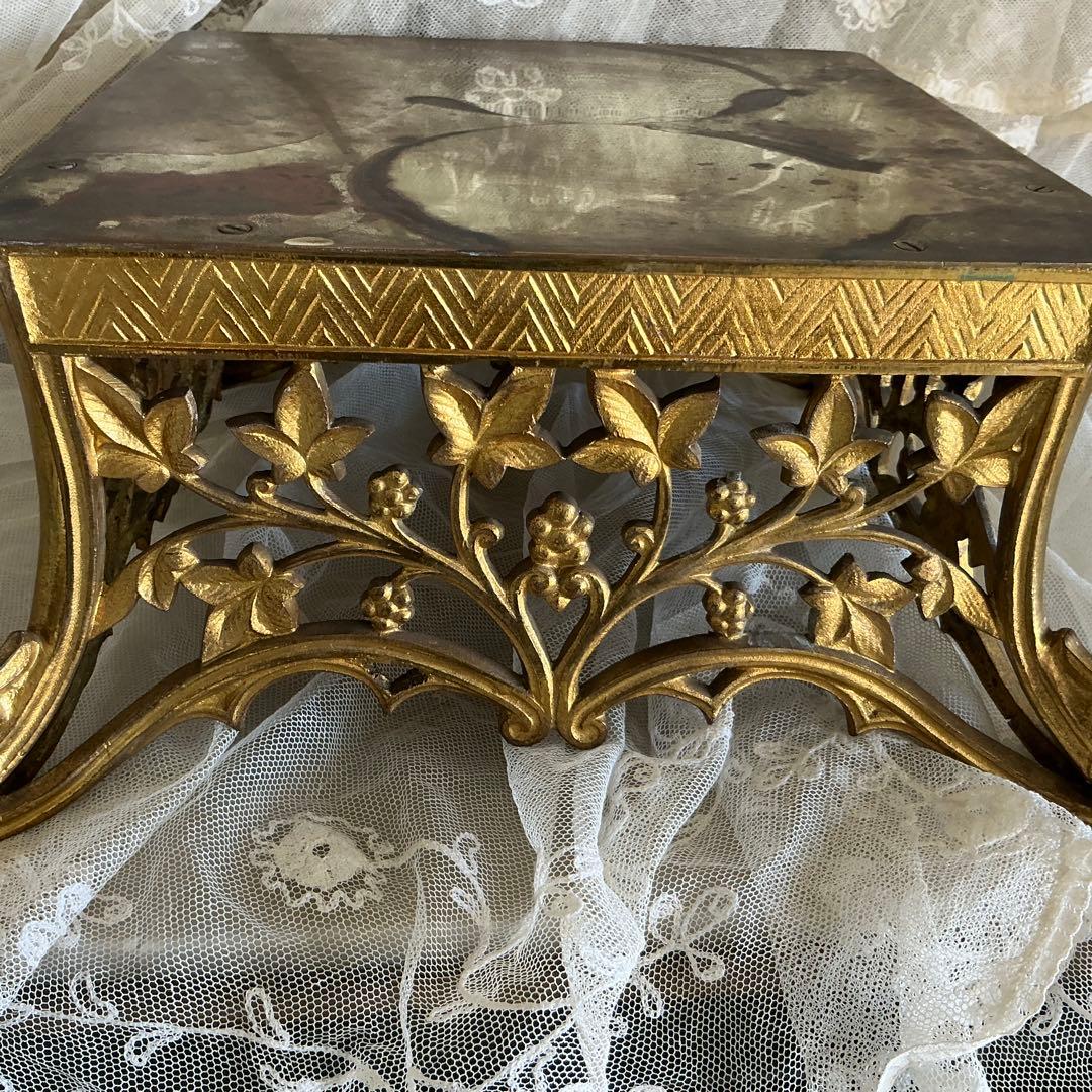 ＊希少＊１９世紀フランスアンティーク　ブロンズ×金鍍金　ディスプレイ台　ポワドレ