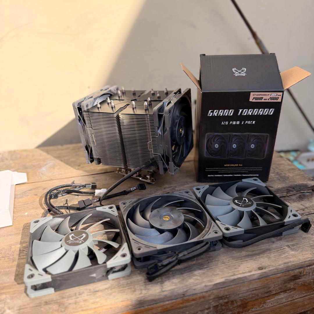 GRAND TORNADO 120mmケースファン　サイズ　忍者5CPUクーラー