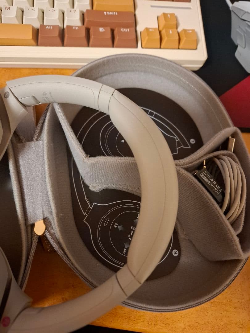 SONY WH-1000XM4 ワイヤレスヘッドホン グレー ケース付き