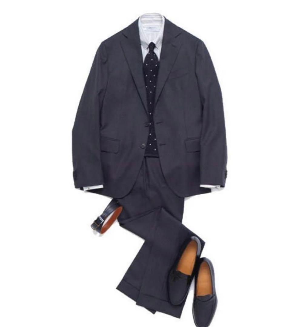 【新品未使用】 ストラスブルゴ 高級 ウール セットアップ スーツ　サイズ46