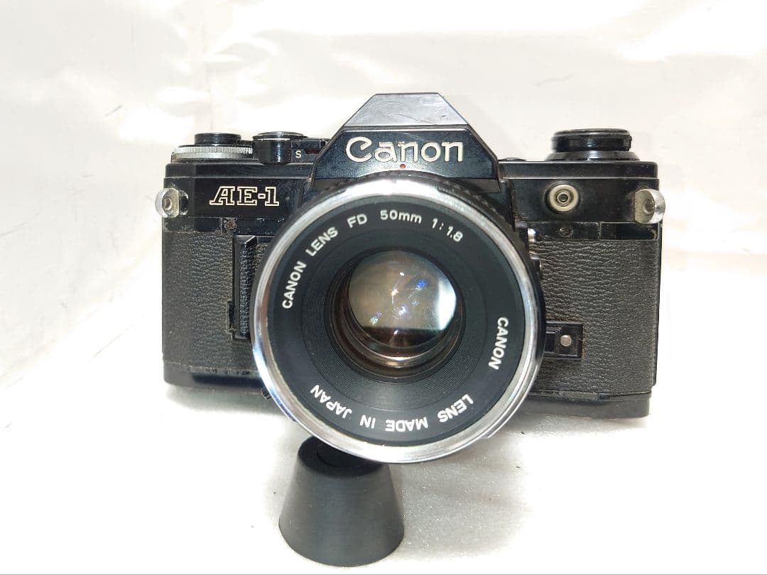 ★人気！美品★Canon キヤノン AE-1 50mm F1.8 ブラック★快調