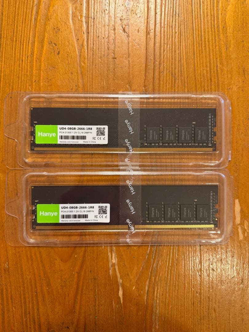 Hanye DDR4 2666MHz 8GB メモリー 2枚セット