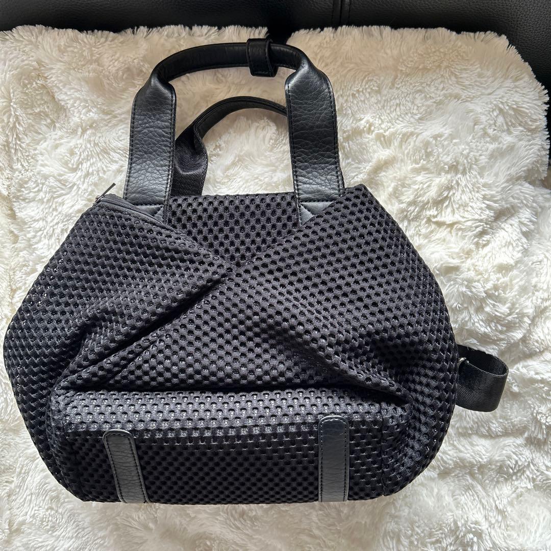 nouerメッシュ素材 ブラック トートバッグ