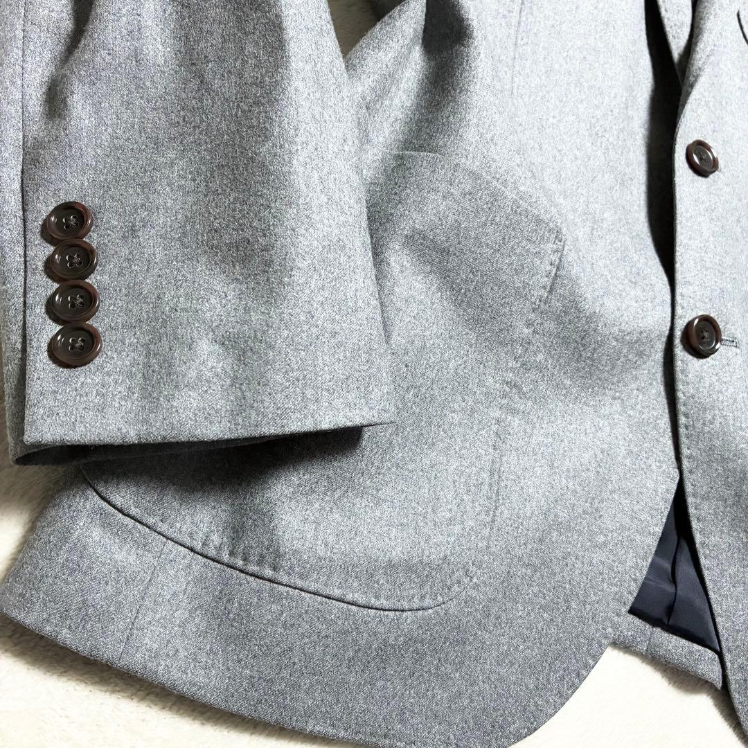 【美品】J.CREW☆カノニコ☆ウールジャケット☆ライトグレー☆フランネル生地☆