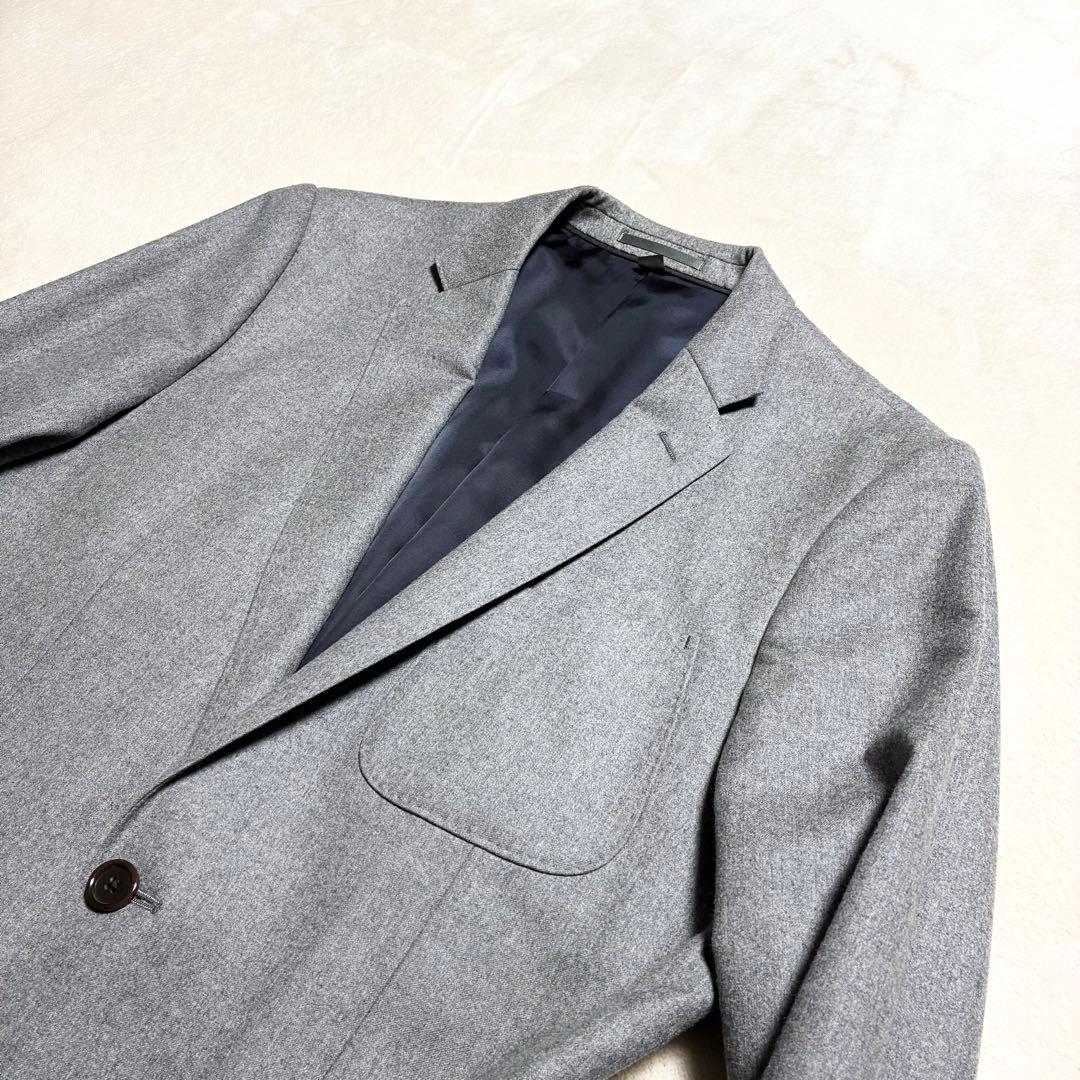 【美品】J.CREW☆カノニコ☆ウールジャケット☆ライトグレー☆フランネル生地☆