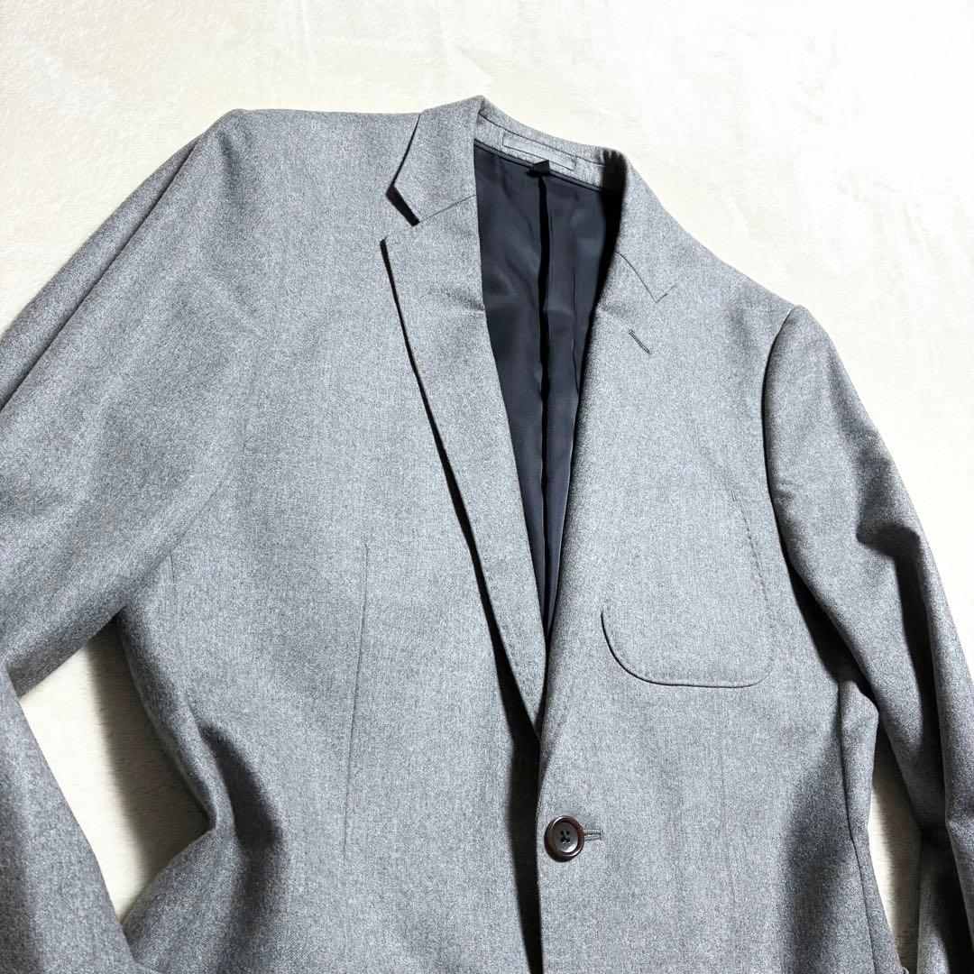 【美品】J.CREW☆カノニコ☆ウールジャケット☆ライトグレー☆フランネル生地☆