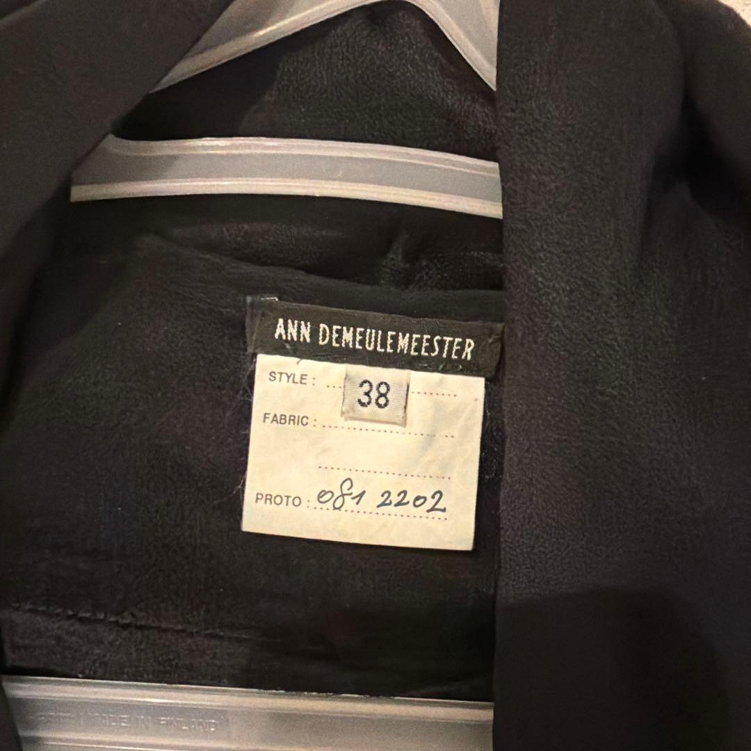 ANN DEMEULEMEESTER ノースリーブチュニック 38 ブラック