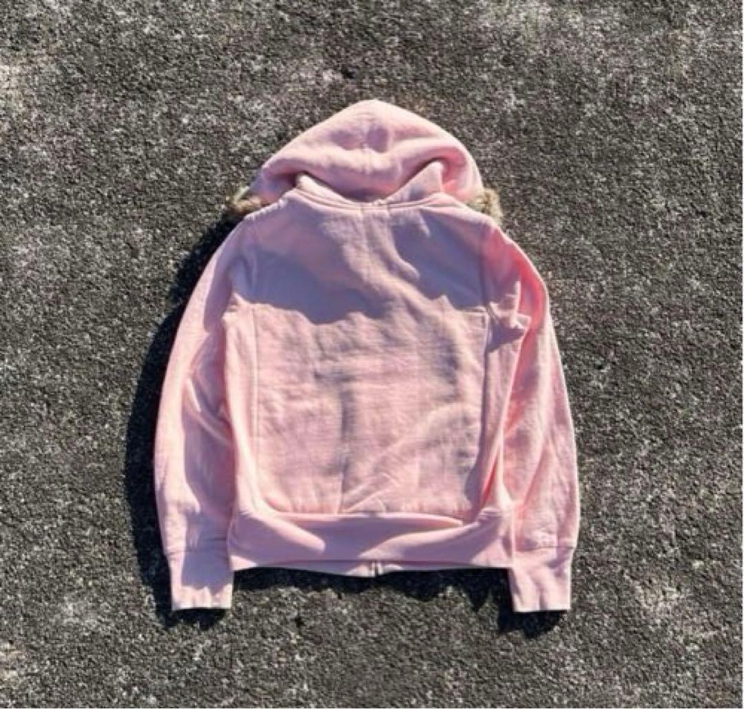 OLDGAP ファー付きジップパーカー ピンク　00's 平成ギャル　グランジ