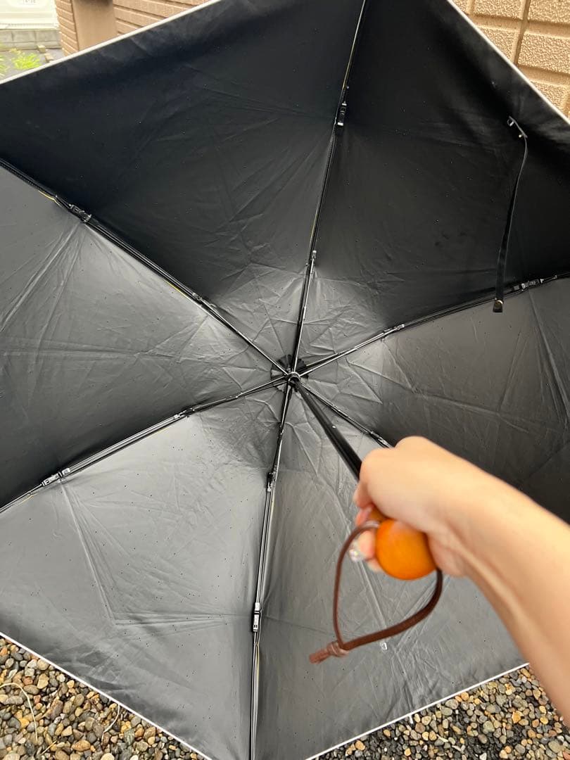 サンバリア100 折りたたみ　３段折 日傘　キューブ　イエロー