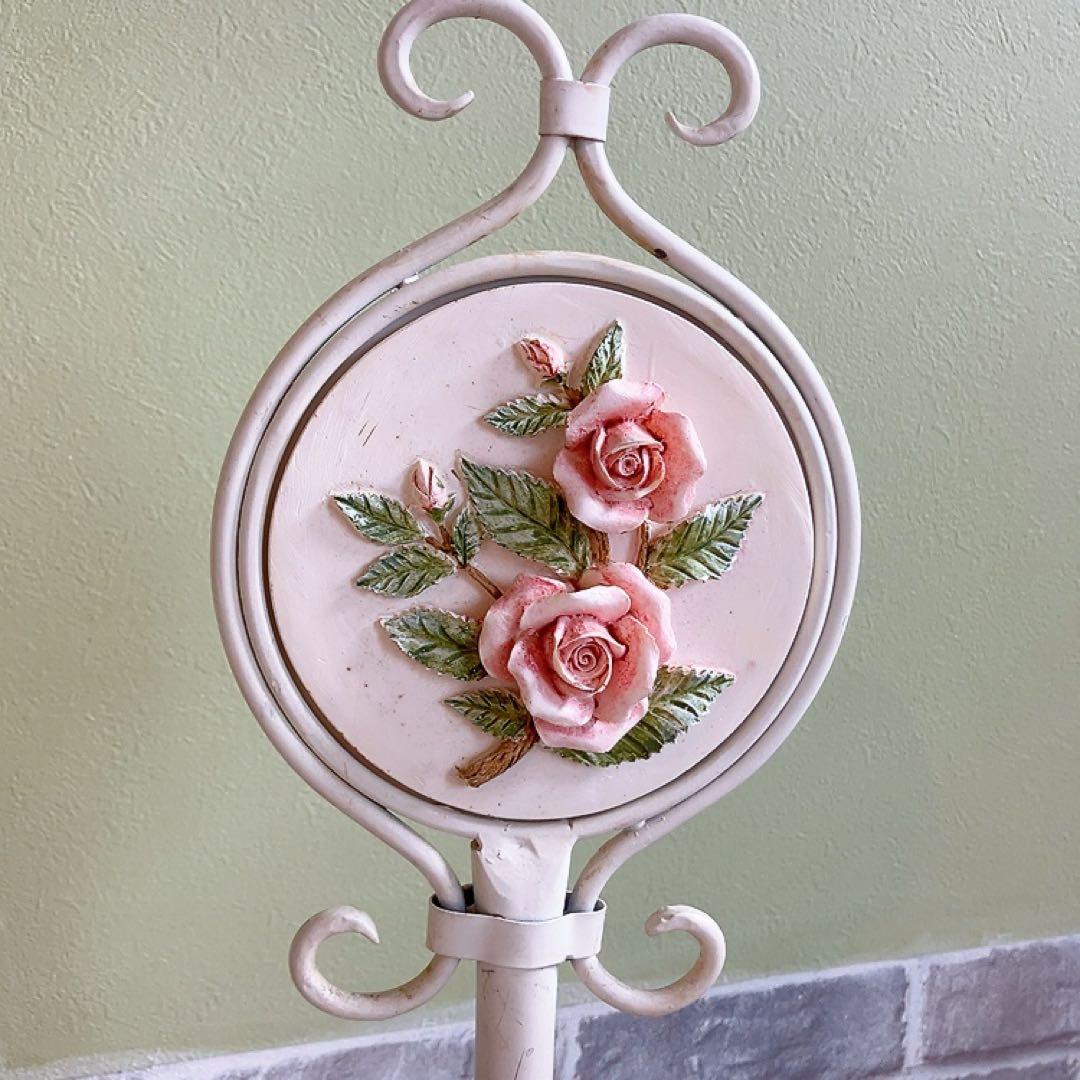 【専用】アンティーク調 アイアン製ポールハンガー、オットマン2点おまとめ