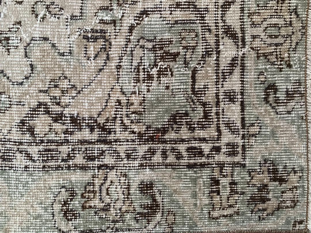 超大判　242×135 アイボリー　トルコヴィンテージラグ メダリオン