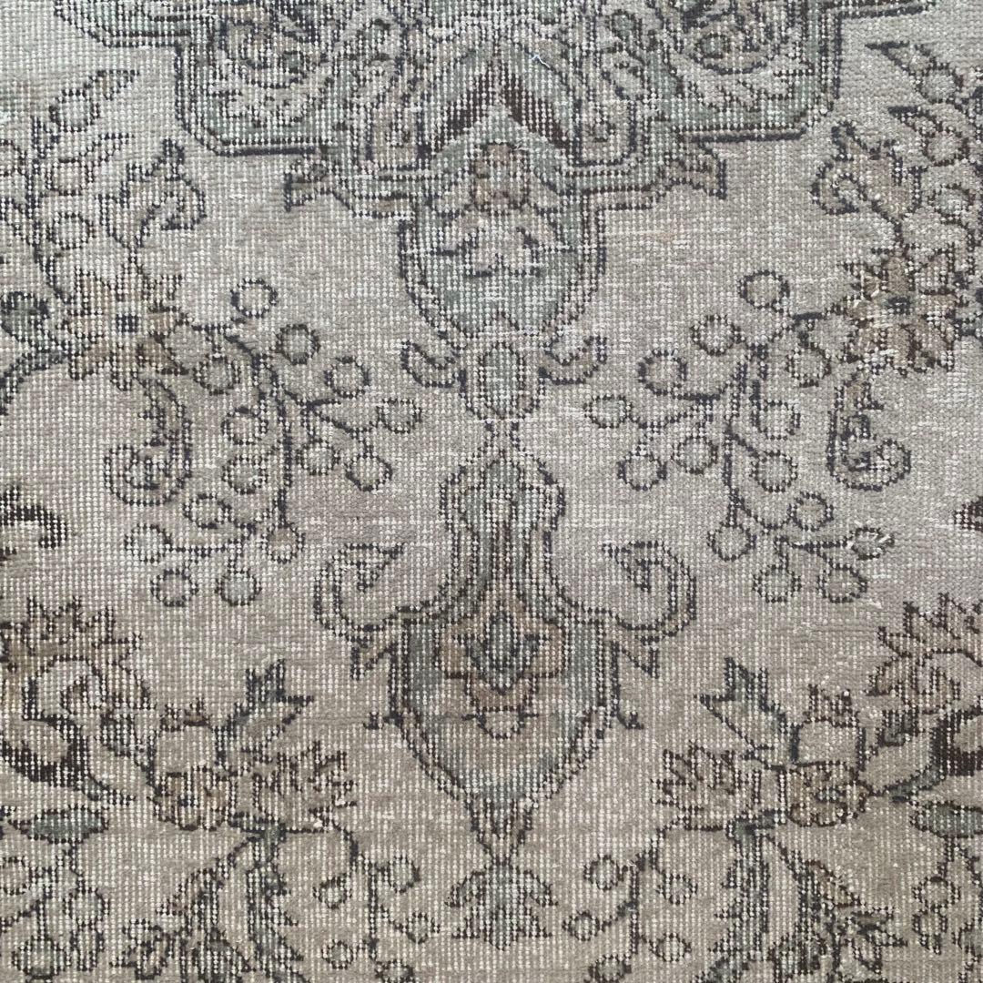 超大判　242×135 アイボリー　トルコヴィンテージラグ メダリオン