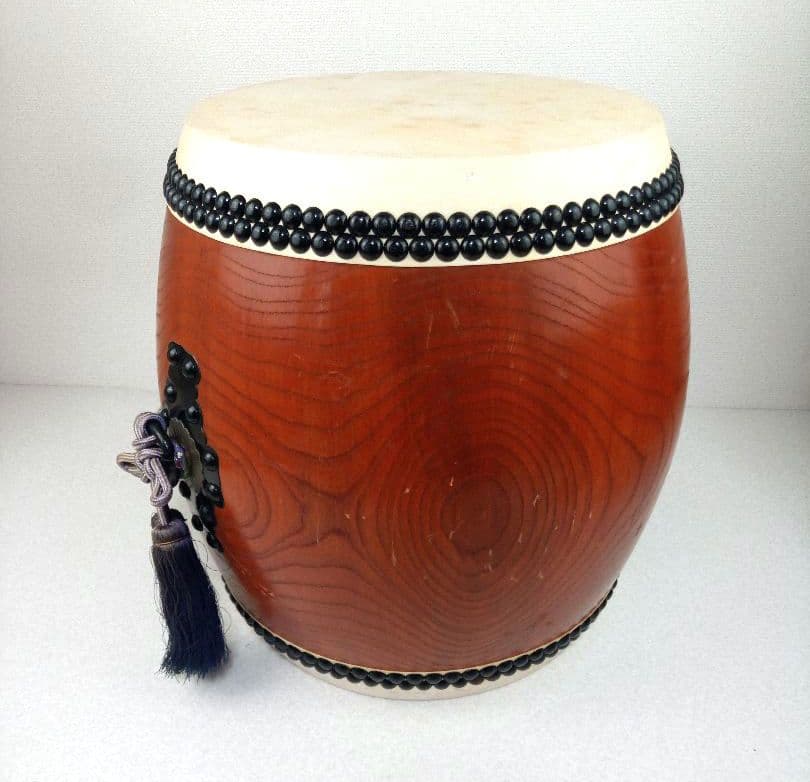 K.G【上鳴保証】和太鼓　欅切り抜き胴　台なし　*AN32