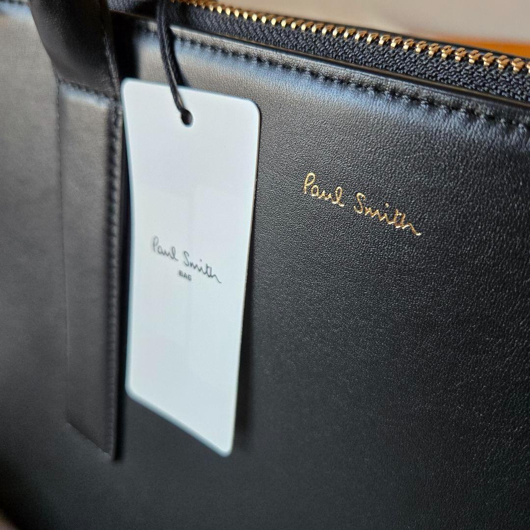 【新品未使用】ポール・スミス ビジネス トートバッグ コンサティナ 黒 本革