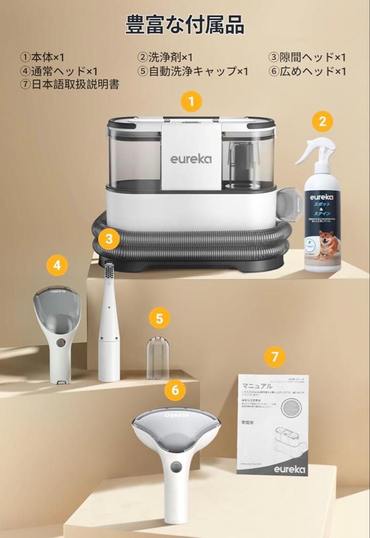 新品✨ EUREKA リンサークリーナー NEY100 強力吸引 カーペット洗浄