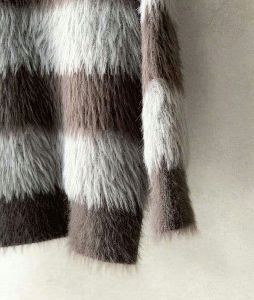 名作★廃盤品ナンバーナイン フェザーファーヤーンシャギーニットセーターアッシュ1