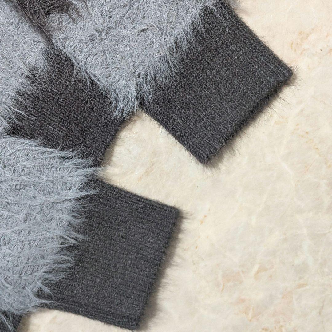 名作★廃盤品ナンバーナイン フェザーファーヤーンシャギーニットセーターアッシュ1