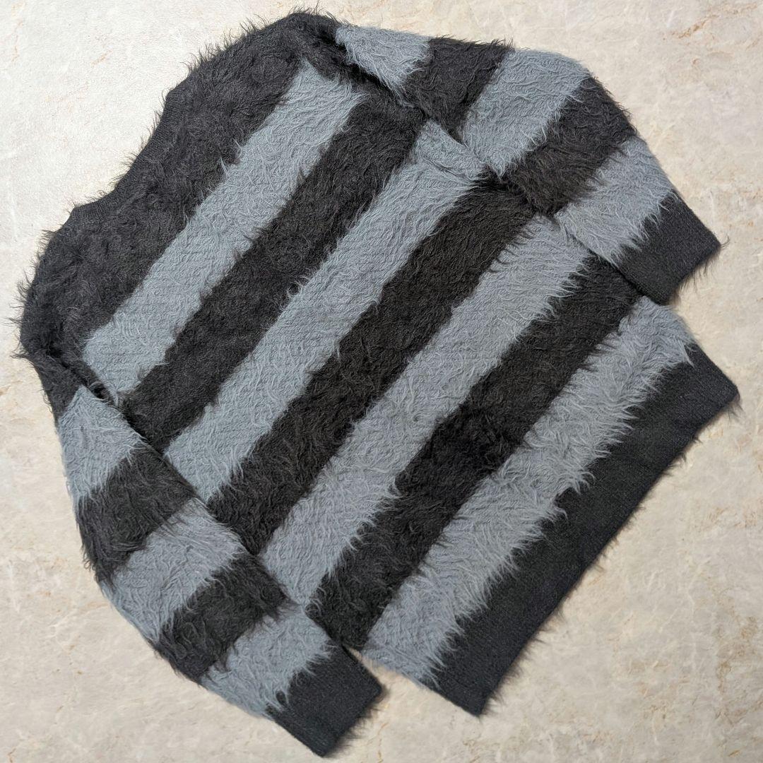 名作★廃盤品ナンバーナイン フェザーファーヤーンシャギーニットセーターアッシュ1