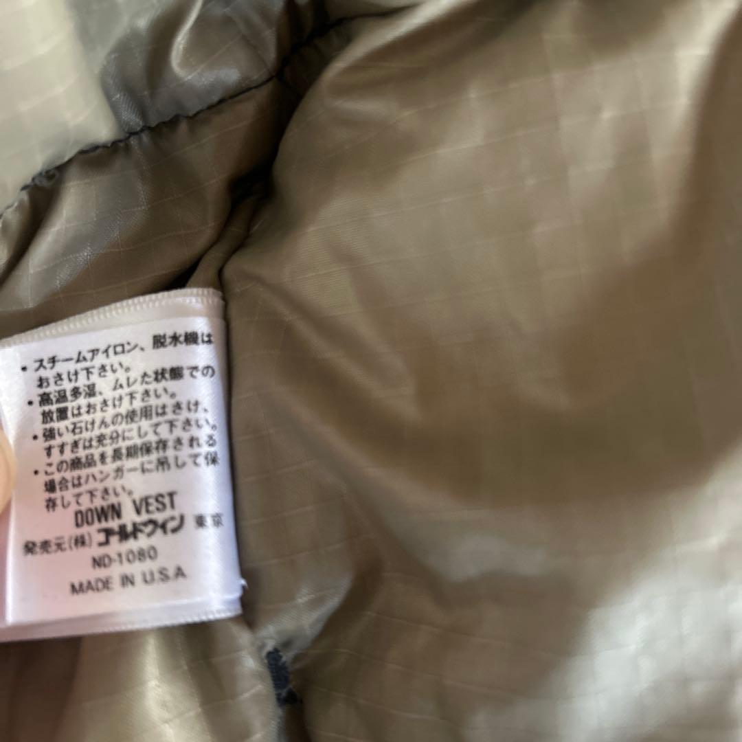 THE NORTH FACE ブラック ダウンベスト　USA製　茶タグ