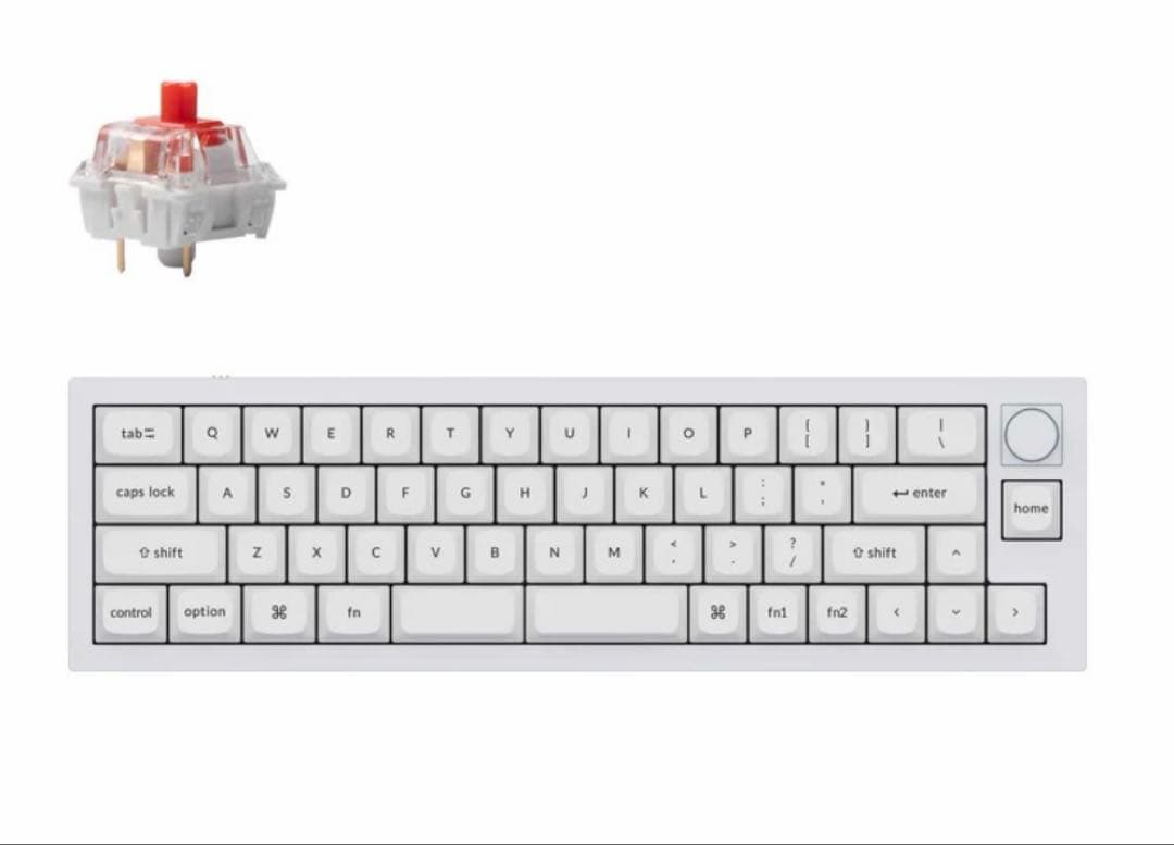 Keychron Q9 Plus ホワイト　赤軸　メカニカルキーボード