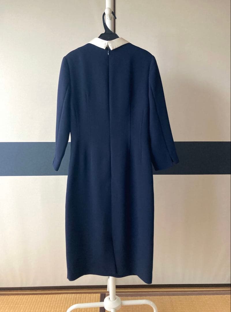 未使用★CELFORD セルフォード　襟付き2wayワンピース　紺　ネイビー38