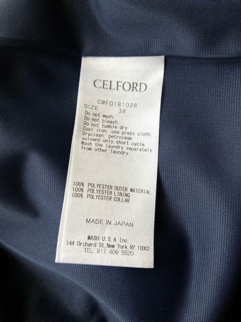 未使用★CELFORD セルフォード　襟付き2wayワンピース　紺　ネイビー38