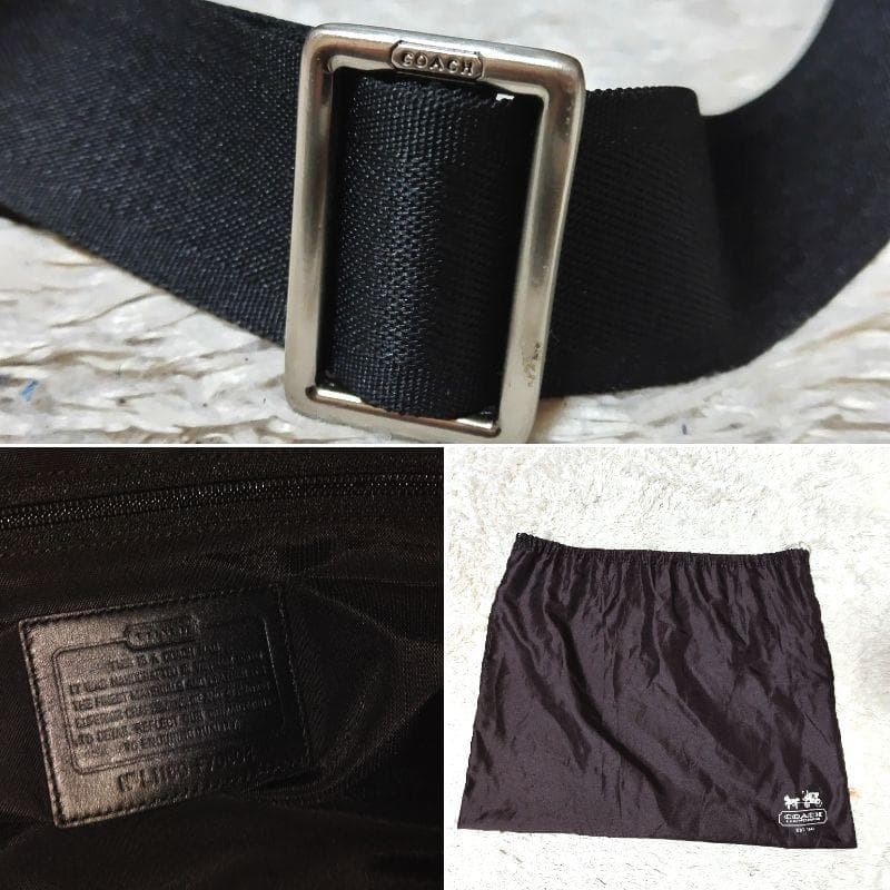 極美品 コーチ ボイジャー ジム バッグ グレー 2way 大容量 ナイロン