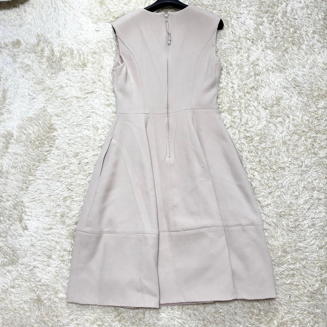 フォクシー Vバロン ウール ワンピース アイボリー 38