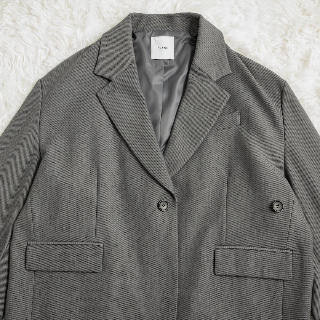 CLANE 25AW 2WAY TAILORED OVER JACKET グレー