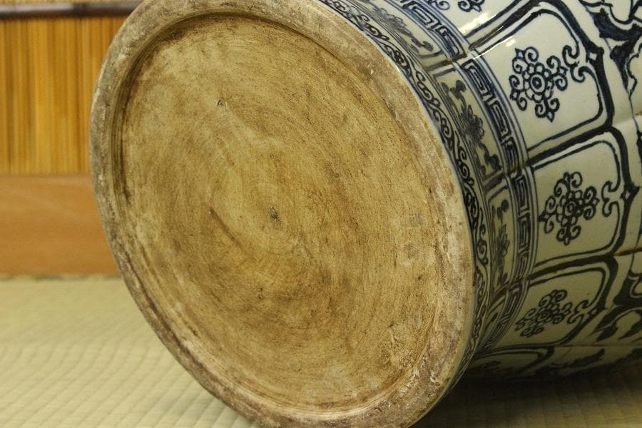 中国美術 青花枝花紋 壺 高49cm(A595)