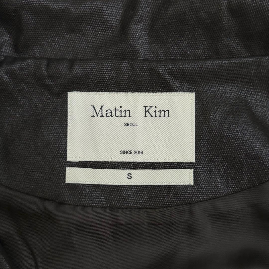 Matin Kim マーティンキム ダークブラウン ジャケット 短丈 韓国　ロゴ