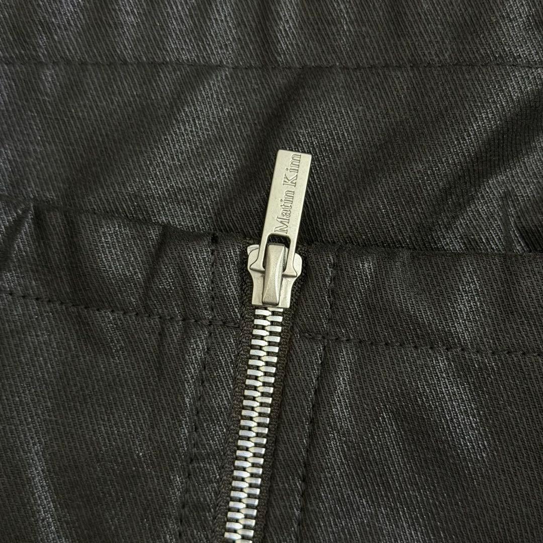 Matin Kim マーティンキム ダークブラウン ジャケット 短丈 韓国　ロゴ