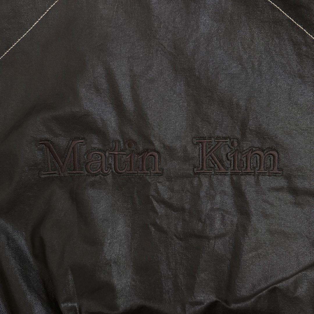 Matin Kim マーティンキム ダークブラウン ジャケット 短丈 韓国　ロゴ