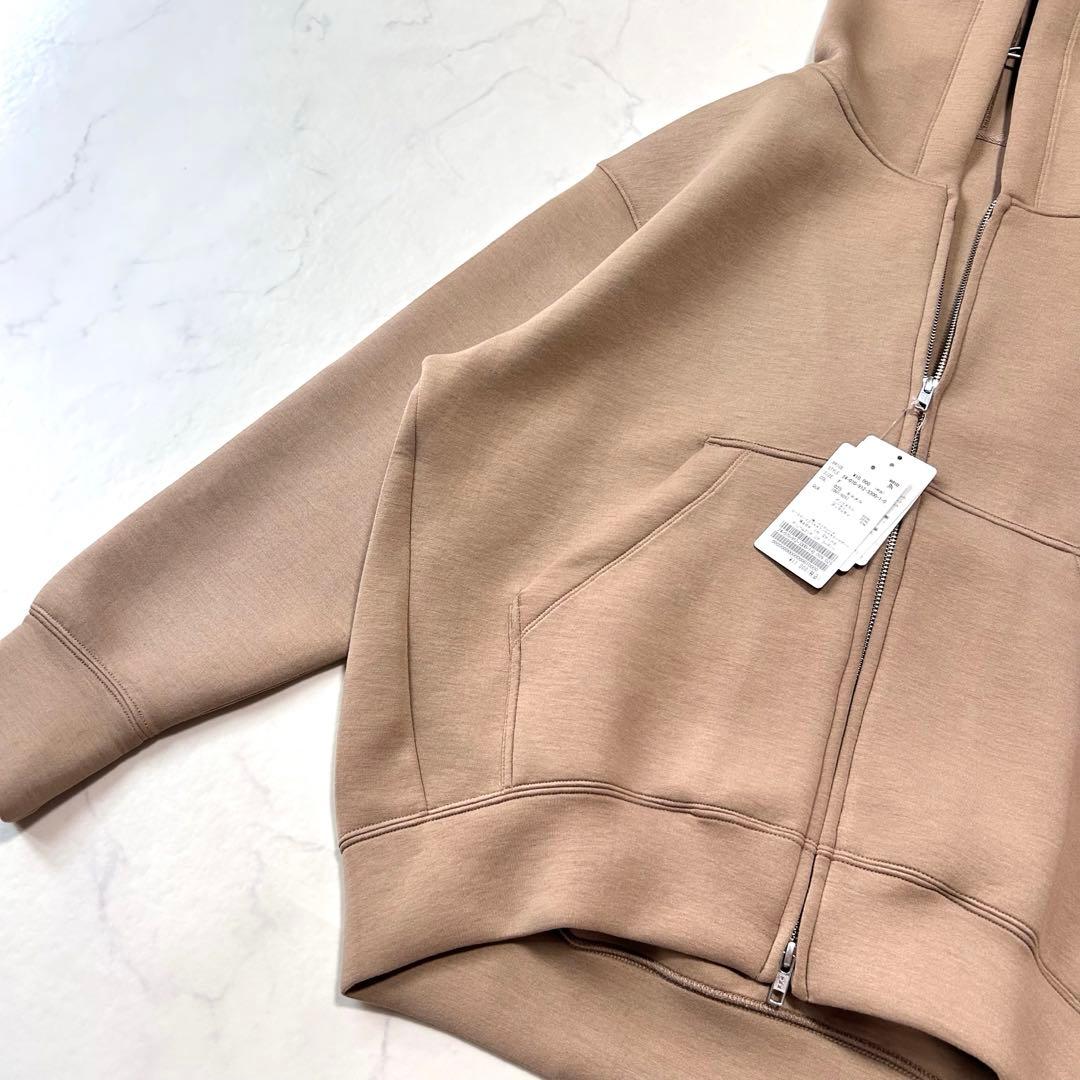 新品タグ付き スローブイエナ ボリュームジップアップ フーディ キャメル2024