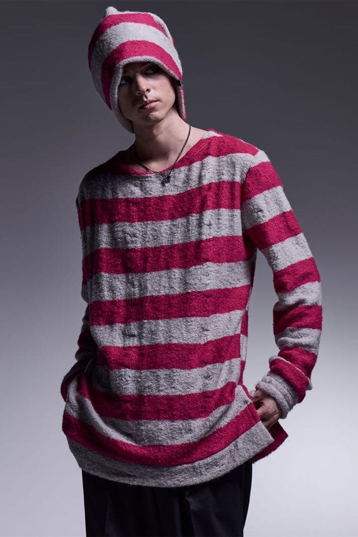 ★新品•完売★ キリュウキリュウ ボーダー ニット キャップ ピンク イチロー