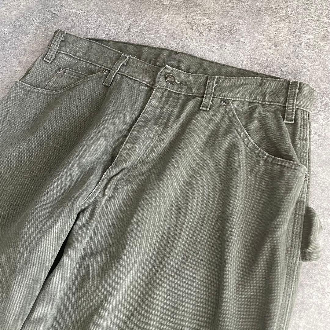 Dickies W34 ダック ワークパンツ ペインターパンツ フェード