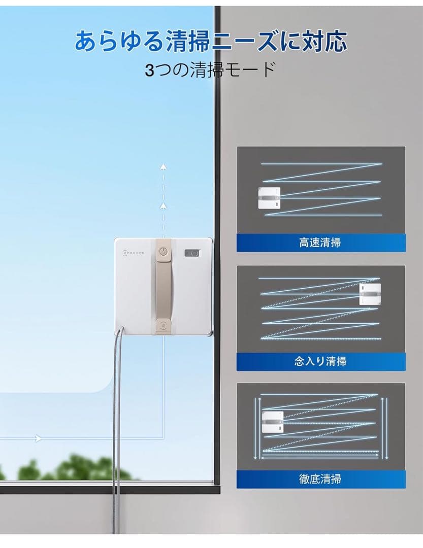 WINBOT MINI 窓掃除 窓拭きロボット 自動清掃 窓用 省スペース設計