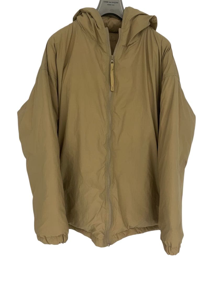 撥水フード付きダウンジャケット 男女兼用L・ベージュ