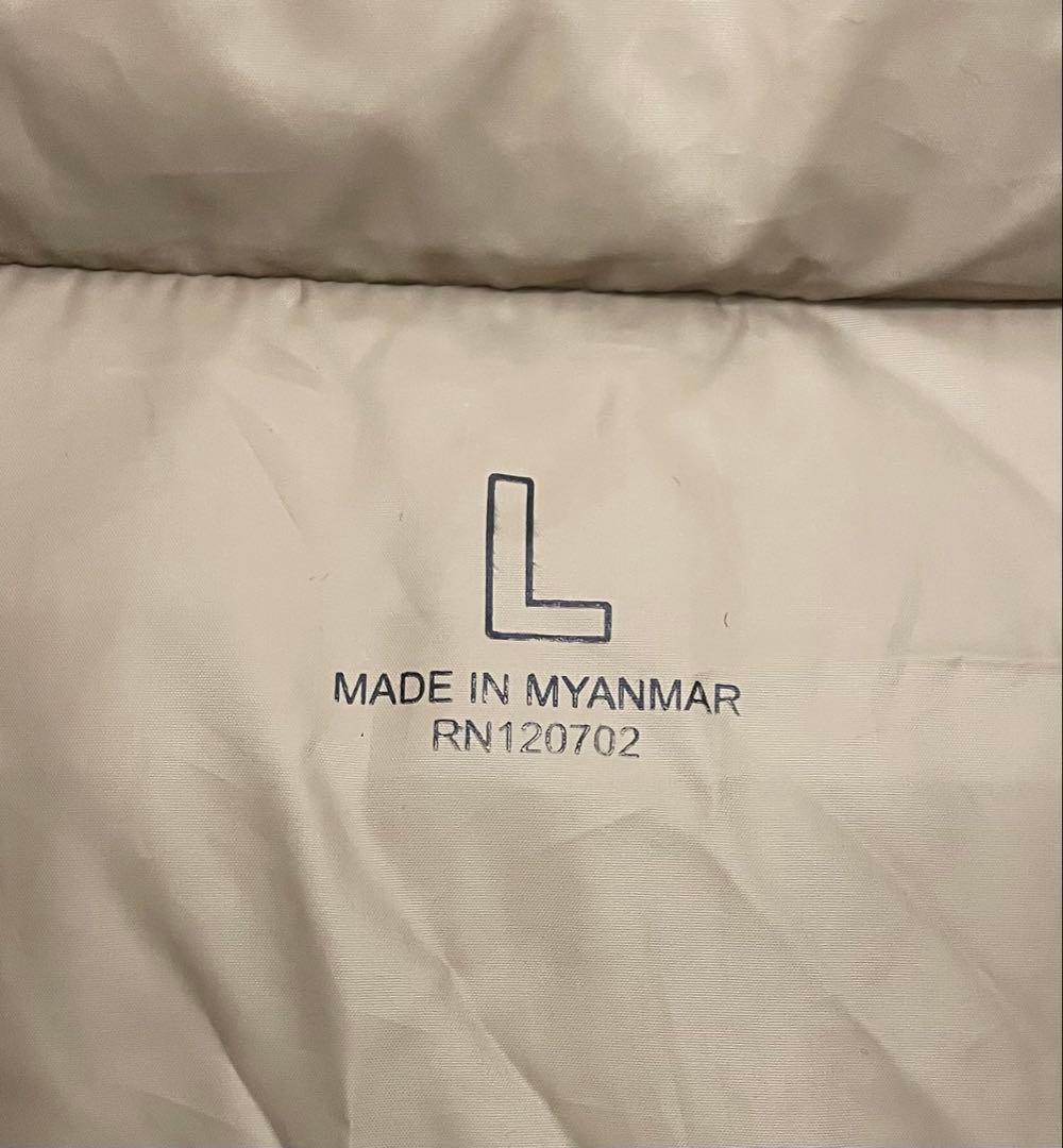 撥水フード付きダウンジャケット 男女兼用L・ベージュ